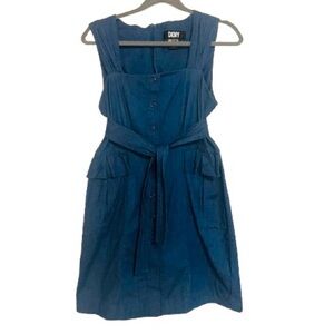 DKNY Denim Blue Midi Dress
